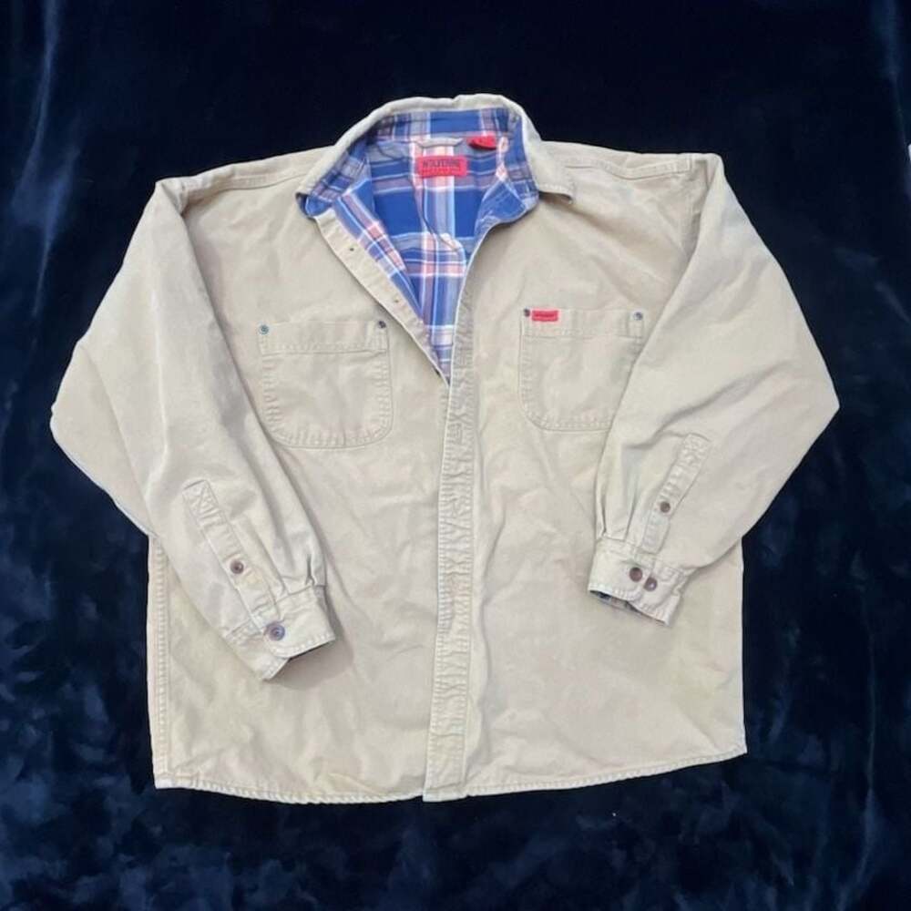 Wolverine Flannel-Lined Canvas Work Shirt Jacket Size XL